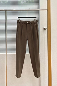 轻熟风 直播秋冬加厚呢料韩版直筒休闲裤9141-P88图片