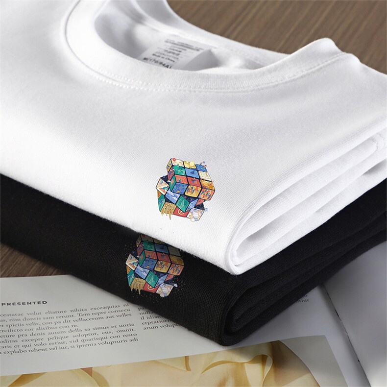 自行拼款220克重磅美式宽松短袖t恤T1109-P25抖音280克高品质P35,男装T恤,电商A486