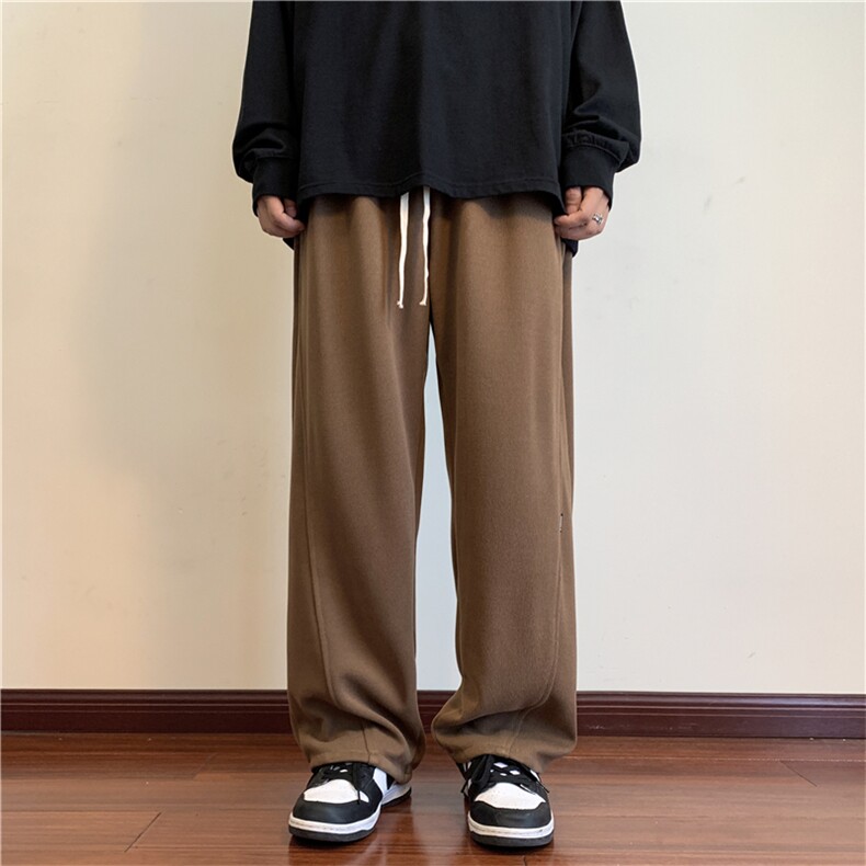 腰包边秋季新款宽松直筒运动休闲卫裤大码A017K601P55,男装休闲裤,电商A017