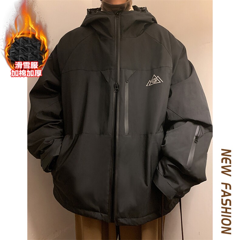 24冬休闲户外双板防水滑雪服男大码加棉加厚保暖中性风M77-P160图片