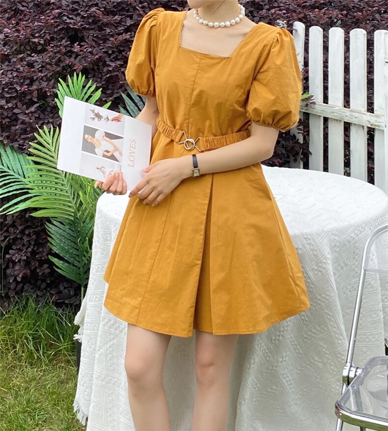 夏装连衣裙，女装连衣裙，尹谜