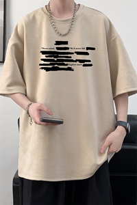 麂皮绒短袖t恤男大码半袖男 JD82445-P25图片