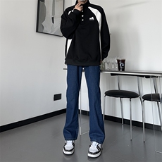 图片已授权主推货足春夏大码微喇黑色牛仔裤直筒裤K10-P50，男装牛仔裤，星座205