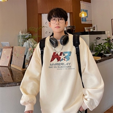 ！圆领卫衣男装港风长袖T恤男外套男WY227-特P23，男装T恤，电商B367