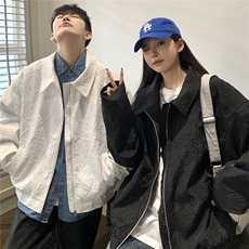 1春季新品潮男装复古褶皱高级感哈灵顿外套休闲夹克男女JK8742P，男装夹克，星座226-2