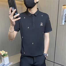 PL045-特P40控65夏季翻领短袖polo衫男时尚百搭个性休闲欧货潮衣，男装Polo衫，电商D310B-1