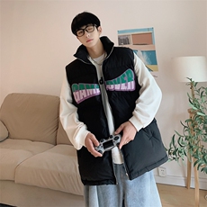2026秋冬宽松立领保暖加厚棉马甲背心手塞棉MJ17566/P75黑色，男装背心/马甲，电商A094
