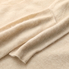 2025拉毛拉绒圆领长袖百搭时尚简约，女装针织衫/毛衣，贵皇羊绒四店