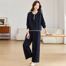 2026春秋季时尚简约大方气质优雅显瘦休闲潮流纯色两件套，女装套装/套裙，独衣靓