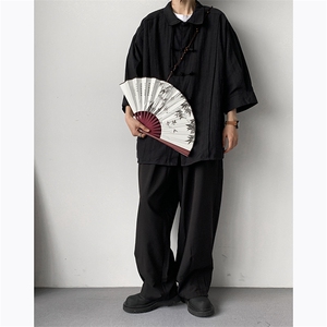 新中式衬衫男士港风潮流文艺帅百搭2024夏季新款ins外套CY707-P43图片