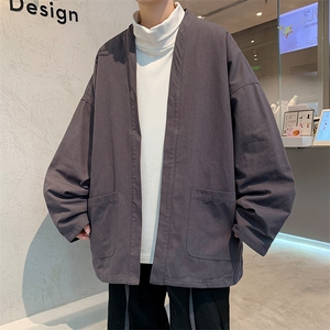 8XL-M 特大码夹克男新中式道袍双面穿风夹克外套男JK1308P118图片