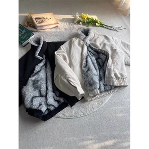 现货足 狼王座山雕毛领棉服外套男秋冬加绒加厚棉衣M8221/P110图片