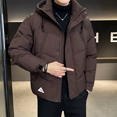店主风2024男士面包服时尚保暖连帽羽绒服YR6015-P230控298，男装羽绒服，电商D240-242