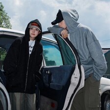 2026港风重磅320克华棉满天星情侣连帽开衫卫衣男KS77864特P68控，男装卫衣，星座227-7