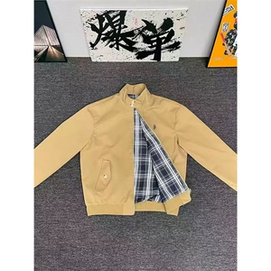 网图有货 美式小马刺绣工装夹克男女哈灵顿行政立领外套A1105-P53图片