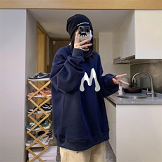 中性风！抖音直播高品质重磅卫衣男圆领卫衣女XW390-P45，男装卫衣，电商B371