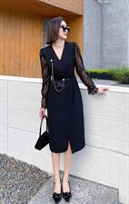 蕾丝袖连衣裙，女装连衣裙，斯瑞威