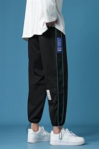 2023春季新款中性港风男士休闲裤百搭潮流九分束脚裤女K2020P45图片