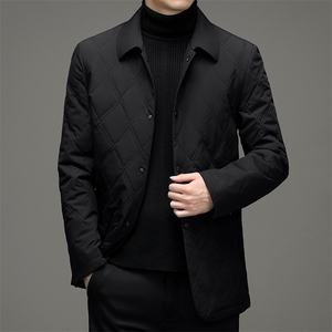 冬季外套男棉衣中年商务翻领棉服休闲上衣爸爸装棉袄2023新款图片
