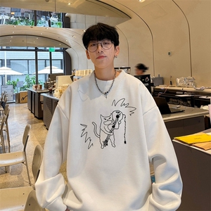 华夫格！华夫格上衣男圆领华夫格卫衣男大码长袖t恤男HY234-特P23图片