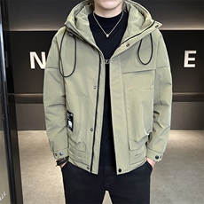新款秋冬二棉连帽冲锋衣加棉外套男士棉服，男装棉衣，星座703-1
