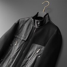 D16MJ29112海宁皮衣男牛皮夹克外套韩版修身商务男装P610，男装皮衣，电商B360