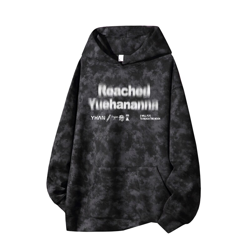 得物供货、重磅420克现货麂皮绒扎染卫衣HD019-1-WL25114ZR-P45,男装卫衣,电商019-1