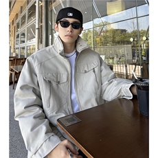 立领夹克棉服男女秋冬季工装棉服外套宽松上衣2238-p128，男装夹克，电商C307