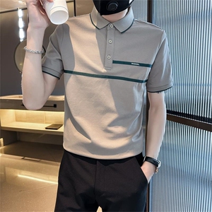2026夏季织带设计短袖T恤翻领Polo衫半袖高级感上衣T0240-P48图片
