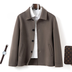 2025年秋季宽松商务绅士翻领四颗扣时尚百搭通勤简约休闲双面呢,男装毛呢大衣,宏展羊绒,周边 2025年秋季宽松商务绅士翻领四颗扣时尚百搭通勤简约休闲双面呢,男装毛呢大衣,宏展羊绒,周边