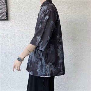 短袖衬衫春款男港风潮流C043P30图片