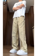 大量现货2025夏季新款潮流痞帅宽松直筒速干休闲裤DY5032-P55，男装休闲裤，电商A178