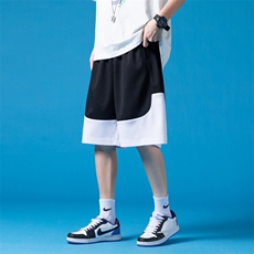 ！2023夏季新款男士速干短裤撞色潮流五分裤DK100P25，男装休闲裤，电商B220
