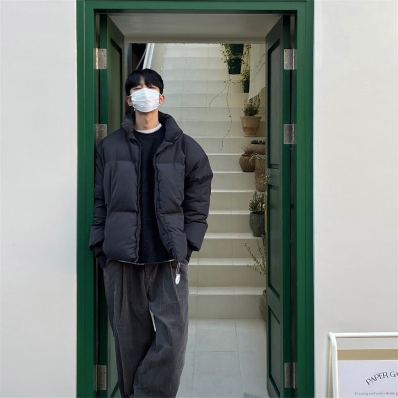 816B-WT028-P108韩加厚保暖棉衣纯色宽松冬装面包服棉袄外套,男装棉衣,星座816B