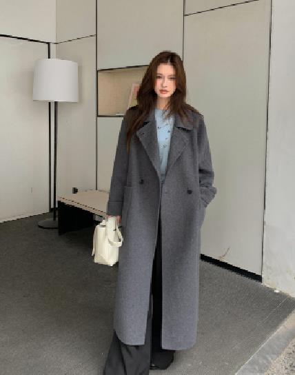 2025毛呢外套女秋冬季长袖宽松高级感斗篷大衣中长款上衣图片