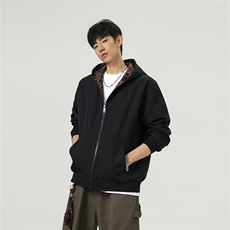 可二开豹纹元素大码M-5XL连帽夹克男聚酯纤维JK78091P69控108，男装夹克，星座227-7