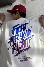 欧美嘻哈炫彩字母印花短袖T恤男潮牌潮流ins夏季情侣港风宽松，男装T恤，星座218-1（原230）