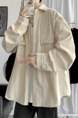 秋季新品韩版宽松百搭男女灯芯绒长袖衬衫B289-CS03-P45，男装衬衫，电商B289