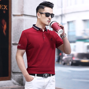纯色短袖t恤男Polo衫2024新款翻领上衣服高端夏季装体桖P54