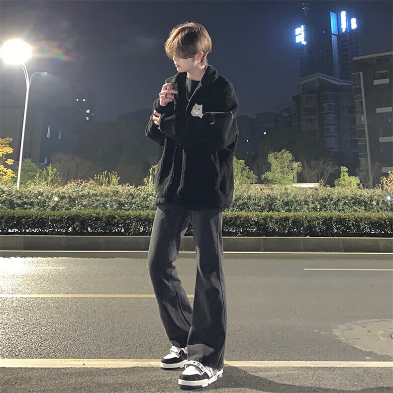 高街vibe纯色牛仔裤男款弹力微喇叭裤控价68常规55加绒65,男装牛仔裤,星座310A-4