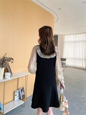 【现货】木耳边连衣裙，女装连衣裙，新依佳人