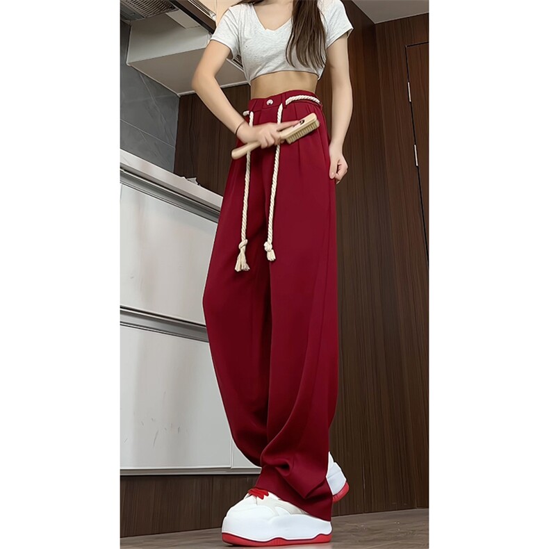 夏季冰丝裤垂感显瘦西裤男女百搭小直筒休闲裤子K003特P35控59,男装休闲裤,电商A247