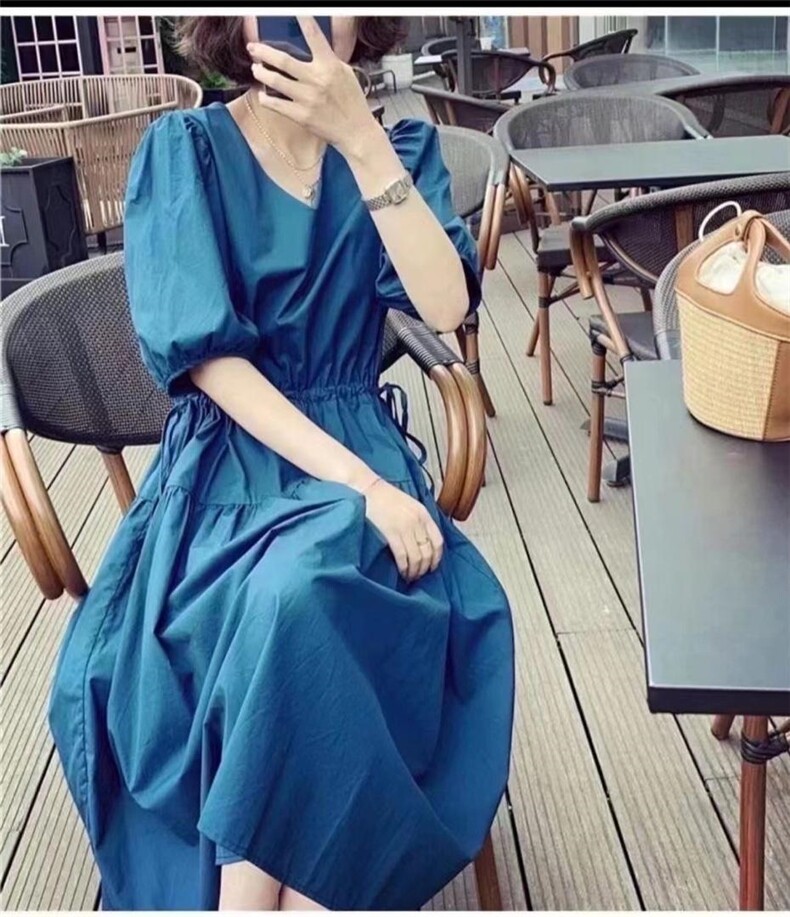 面料、高温砂洗工艺，气质又韩系，超好穿的连衣裙。，女装连衣裙，程稀