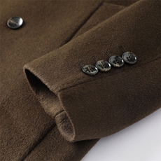 HYD8817秋冬2026年男士新款双面呢脱卸羽绒大衣羊毛外套呢子外套，男装毛呢大衣，电商B360