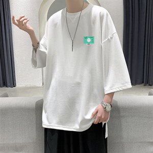 Q11264-P30春夏季七分袖t恤男大码五分袖男短袖中袖大皂风,男装T恤,电商A040