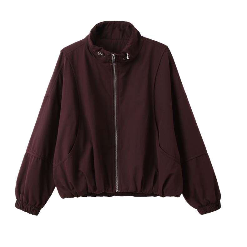 棉衣女休闲简约加棉加厚水洗棉纯色百搭外套,女装棉衣/棉服,曼沙奕珂