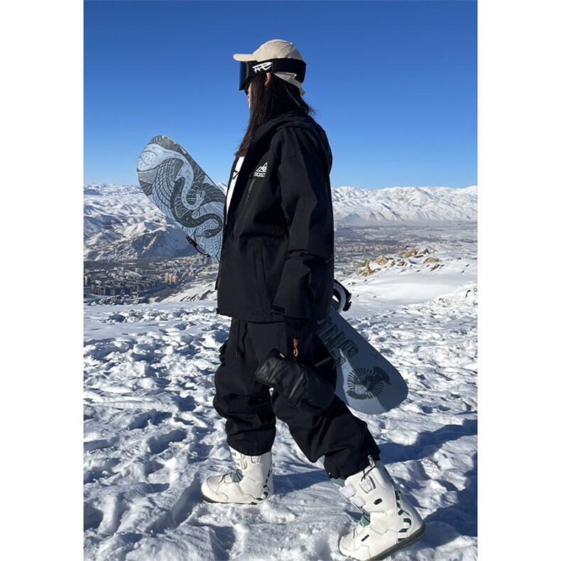 冬新两件套中性风加厚保暖外套男女同款防风滑雪服套装TZ027-P240,男装休闲套装,电商A001-1