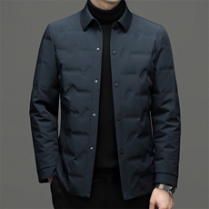 中年男士冬季翻领保暖羽绒服爸爸装新款休闲加厚保暖男装外套，男装羽绒服，电商B212（原钱塘6029）