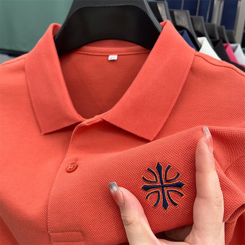 polo衫男士短袖夏季新款商务休闲修身半袖男装带领上衣服翻领t恤图片