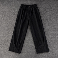 加绒加厚灯芯绒休闲裤男韩版潮流坠感阔腿拖地长裤K0871-P48，男装卫衣，星座308B-2